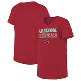 Arizona Cardinals New Era Girls Youth Reverse Sequin V-Neck T-Shirt - Cardinal online