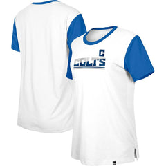 Indianapolis Colts New Era Women's Third Down Colorblock T-Shirt - White/Royal on sale