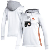 Philadelphia Flyers adidas Women's Refresh Skate Lace AEROREADY Pullover Hoodie - White Hoodies