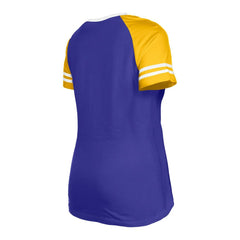 Minnesota Vikings New Era Women's Raglan Lace-Up T-Shirt - Purple outlet