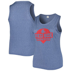 Boston Red Sox Soft as a Grape Women's Plus Size High Neck Tri-Blend Tank Top Navy