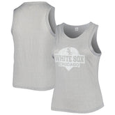 Chicago White Sox Soft as a Grape Women's Plus Size High Neck Tri-Blend Tank Top Gray