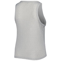 Miami Marlins Soft as a Grape Women's Plus Size High Neck Tri-Blend Tank Top Gray