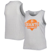San Francisco Giants Soft as a Grape Women's Plus Size High Neck Tri-Blend Tank Top Gray
