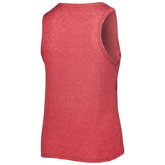 Texas Rangers Soft as a Grape Women's Plus Size High Neck Tri-Blend Tank Top Red