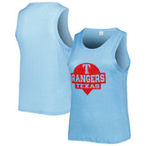 Texas Rangers Soft as a Grape Women's Plus Size High Neck Tri-Blend Tank Top Royal