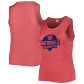 Washington Nationals Soft as a Grape Women's Plus Size High Neck Tri-Blend Tank Top Red