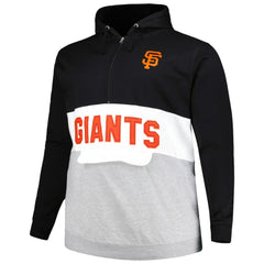 San Francisco Giants Big & Tall Fleece Half-Zip Hoodie Black/White