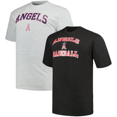 Los Angeles Angels Profile Big & Tall T-Shirt Combo Pack Black/Heather Gray