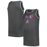 Atlanta Braves Profile Big & Tall Arch Over Logo Tank Top Heather Charcoal
