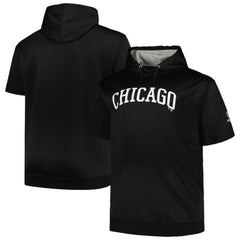 Chicago White Sox Profile Big & Tall Contrast Short Sleeve Pullover Hoodie Black