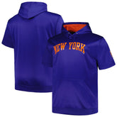 New York Mets Profile Big & Tall Contrast Short Sleeve Pullover Hoodie Royal