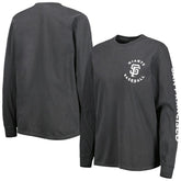 San Francisco Giants Soft as a Grape Women's Team Pigment Dye Long Sleeve T-Shirt Black