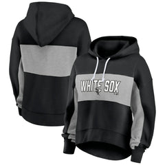 Chicago White Sox Women's Filled Stat Sheet Pullover Hoodie Black