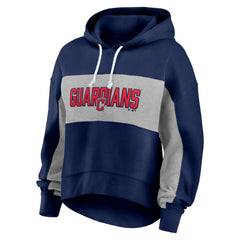 Cleveland Guardians Women's Filled Stat Sheet Pullover Hoodie Navy