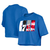 Philadelphia 76ers Women's Cropped T-Shirt - Royal for sale