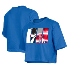 Philadelphia 76ers Women's Cropped T-Shirt - Royal for sale