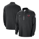 Chicago Bulls Authentic Performance Half-Zip Jacket - Black sale