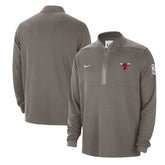 Chicago Bulls Authentic Performance Half-Zip Jacket - Olive cheap