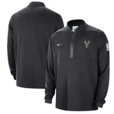 Milwaukee Bucks Authentic Performance Half-Zip Jacket - Black sale