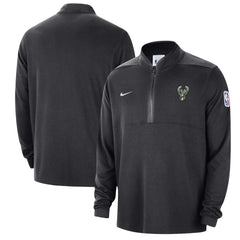 Milwaukee Bucks Authentic Performance Half-Zip Jacket - Black sale