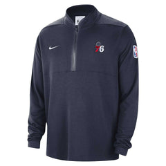Philadelphia 76ers Authentic Performance Half-Zip Jacket - Navy outlet