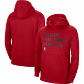 Portland Trail Blazers Unisex 2023/24 Performance Spotlight On-Court Practice Pullover Hoodie - Red for sale