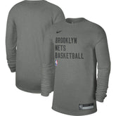 Brooklyn Nets Unisex 2023/24 Legend On-Court Practice Long Sleeve T-Shirt - Heather Gray on sale