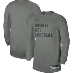 Brooklyn Nets Unisex 2023/24 Legend On-Court Practice Long Sleeve T-Shirt - Heather Gray on sale