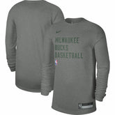 Milwaukee Bucks Unisex 2023/24 Legend On-Court Practice Long Sleeve T-Shirt - Heather Gray shop