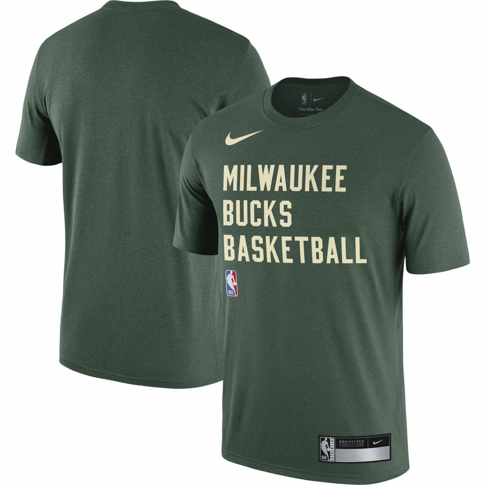Milwaukee Bucks 2023/24 Sideline Legend Performance Practice T-Shirt - Hunter Green cheap