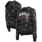 Cincinnati Bengals New Era Women's Camo Full-Zip Hoodie - Black outlet