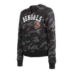 Cincinnati Bengals New Era Women's Camo Full-Zip Hoodie - Black outlet