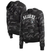 Las Vegas Raiders New Era Women's Camo Full-Zip Hoodie - Black for sale