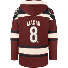 Cale Makar Colorado Avalanche '47 Player Name & Number Lacer Pullover Hoodie - Burgundy Hoodies