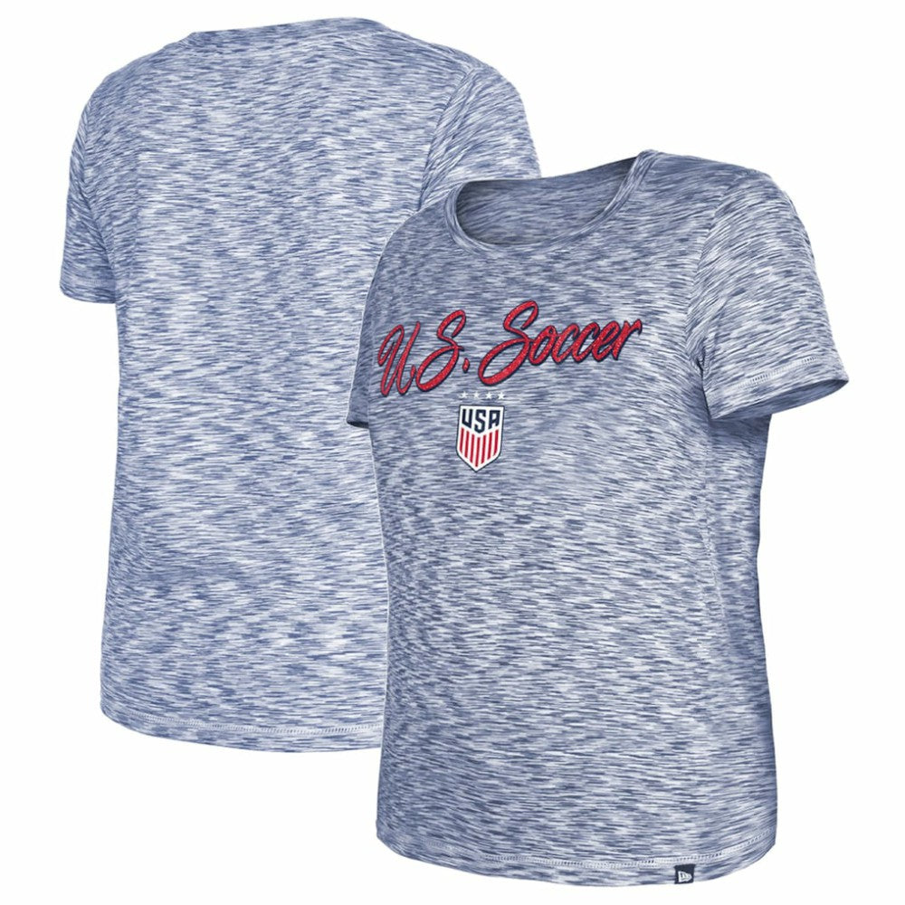 USWNT 5th & Ocean by New Era Women's Active Space Dye Jersey T-Shirt - Navy for sale
