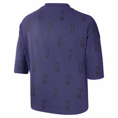 Phoenix Suns Women's Allover NBA Logo Boxy T-Shirt - Purple outlet