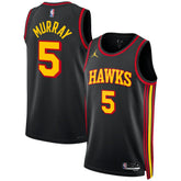 Dejounte Murray Atlanta Hawks Jordan Brand Unisex Swingman Jersey - Statement Edition - Black for sale