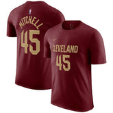 Donovan Mitchell Cleveland Cavaliers Icon 2022/23 Name & Number T-Shirt sale - Burgundy shop