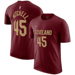 Donovan Mitchell Cleveland Cavaliers Icon 2022/23 Name & Number T-Shirt sale - Burgundy shop