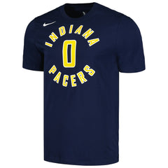 Tyrese Haliburton Indiana Pacers Icon 2022/23 Name & Number T-Shirt - Navy discount