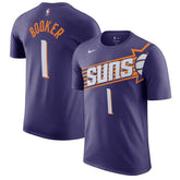 Devin Booker Phoenix Suns Icon 2022/23 Name & Number T-Shirt - Purple for sale