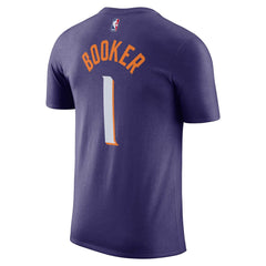 Devin Booker Phoenix Suns Icon 2022/23 Name & Number T-Shirt - Purple for sale