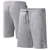 New Orleans Saints MSX by Michael Strahan Trainer Shorts - Heather Gray on sale
