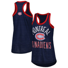 Montreal Canadiens G-III 4Her by Carl Banks Women's First Base Racerback Scoop Neck Tank Top - Navy Tank Top