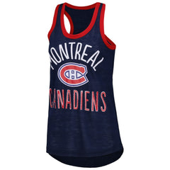 Montreal Canadiens G-III 4Her by Carl Banks Women's First Base Racerback Scoop Neck Tank Top - Navy Tank Top