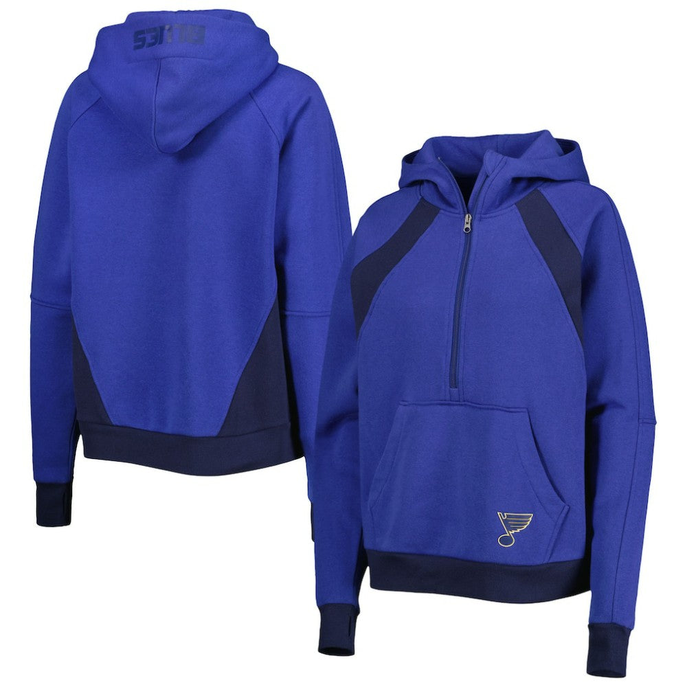 St. Louis Blues Starter Women's Wishbone Half-Zip Hoodie - Blue Hoodies