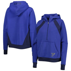 St. Louis Blues Starter Women's Wishbone Half-Zip Hoodie - Blue Hoodies