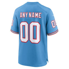 Tennessee Titans Oilers Throwback Custom Game Jersey - Light Blue outlet