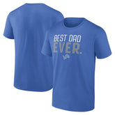 Detroit Lions Best Dad Ever Team T-Shirt - Blue on sale